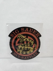 Sig Sauer MCX Rattler Snake Sticker Firearms Logo Hunting Tactical Decal 3" - Picture 1 of 2