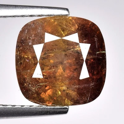 3.37ct Wow! Lovely Beautiful Cushion 9mm 100% Genuine Axinite Rare Gemstone - Image 1 of 3