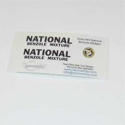 Dinky Toys 443 Studebaker Tanker National Benzole Sticker Set - Image 1 of 3