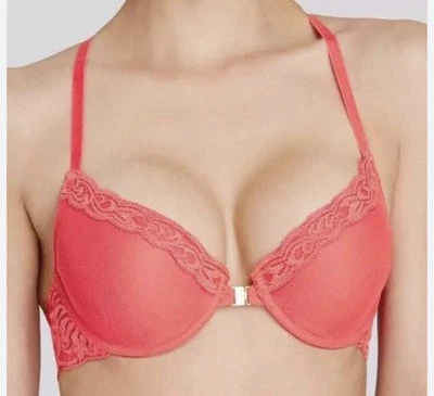 NWOT Natori Feathers T-Back Bra #735023 Rouge 32D front hook  - Image 1 of 4