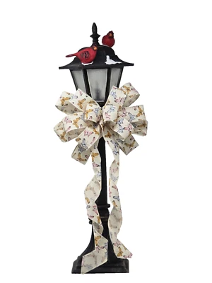 10-дюймовый широкий мешковина искусственная бабочка бант украшение для фонаря венок двери подарок знак - Изображение 1 из 2