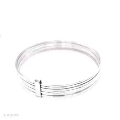 Brazalete sólido de plata de ley 925 hecho a mano hermoso regalo para mujer brazalete Si38 Foto 1 de 4