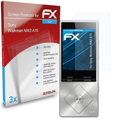 atFoliX 3x Protecteur d'écran pour Sony Walkman NWZ-A15 clair - Photo 1/4