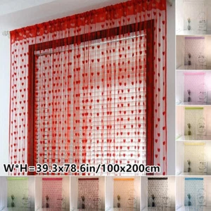 Heart Thread Window Door Curtain Tassel Valance Girl Room Wedding Decoration - Picture 1 of 34