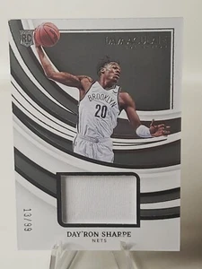 Redes de parche RC 2021-22 Panini Immaculate Basketball/99 Day’Ron Sharpe VER FOTOS - Imagen 1 de 3