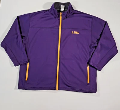 Chaqueta LSU Tigers Hombres 2XL Púrpura Campeón Atletismo Cremallera Completa Tejido Waffle Forrada Foto 1 de 4