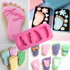 3D Baby Feet Silicone Mold Chocolate Fondant Cake Decorating Baking Paste Mo-lk