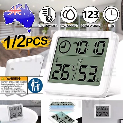 2X Digital Room Thermometer Humidity Meter Hygrometer Tester Indoor Temperature - image 1 of 4