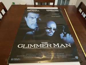 1996 original The Glimmer Man Movie Theater Rental HUGE Promo Poster RARE Seagal - Picture 1 of 10