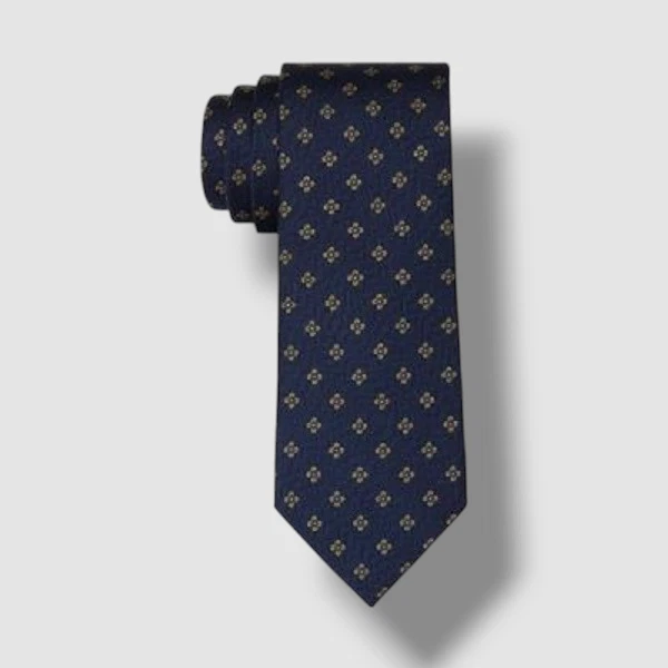 Lauren Ralph Lauren Men's Blue Yellow Silk Glen Slim Neck Tie Size 60 x 3 Foto 1 de 1