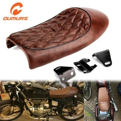 Hump Saddle Seat Motorcycle Vintage Cafe Racer For Honda Suzuki Yamaha Diamond - Изображение 1 из 4