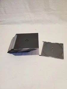 19 étuis à bijoux simple DVD ou CD en plastique transparent avec plateau noir - Photo 1/3
