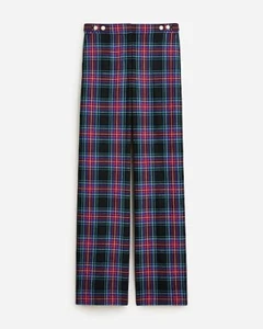 NWT J CREW $178 Full Length Sydney Wide Leg Pants in Stewart Tartan Plaid Sz 6 - Picture 1 of 5