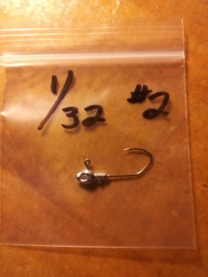 TCI JIGS 50 1/32oz Minnow Head Jigs on Red Chrome Sickle Hooks #6 #4 or #2 U Choose