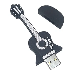 Guitar Instrument Black USB Stick 64GB 2.0 Black Guitar Brand New Free Shipping. - Afbeelding 1 van 7
