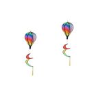 2 Pcs Hot Air Balloon Ornament Cloth Child Ainbow Arch Kit Giant Wind Chimes