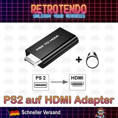 E-CROSSSTU GMBH PS2 auf HDMI TV Adapter PlayStation 2 Konverter Stick HDTV AV Kabel Video Bild