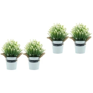 2 Pack Falsche Grüne Stiele Gefälschte Pflanze Künstliche Blumenverzierung Kind - Bild 1 von 12