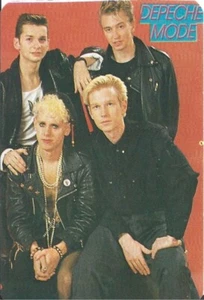 ⭕VTG Tarjeta Bolsillo Calendario 1987 DEPECHE MODE Portugal Grupo Música Cantante - Imagen 1 de 2