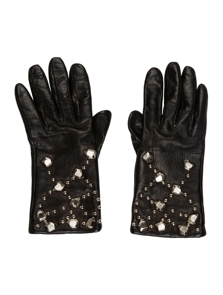 Guantes de cuero con tachuelas Diane von Furstenberg Foto 1 de 2