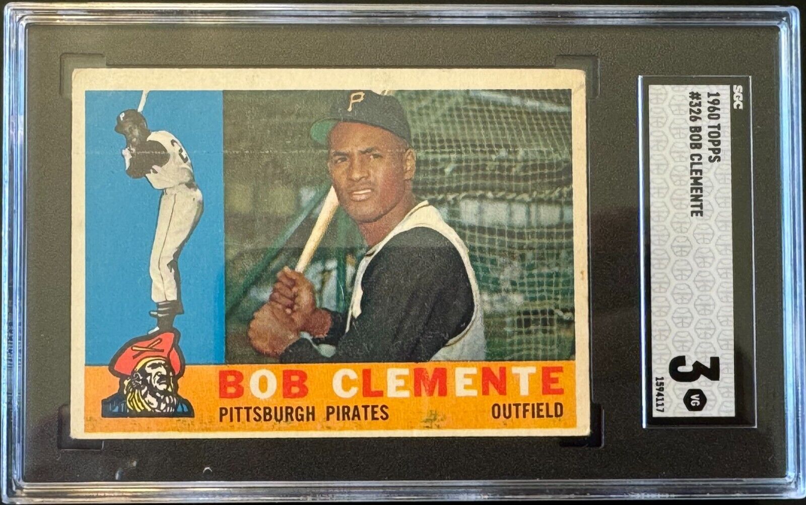 1960 Topps #326 Bob Clemente SGC 3