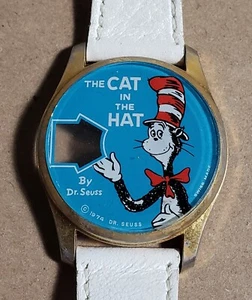Dr Seuss Cat in the Hat 1974 Character Watch Jump Hour Front Case Parts - Picture 1 of 3