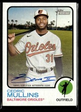 2022 Topps Heritage Real One Autographs Cedric Mullins Auto Baltimore Orioles