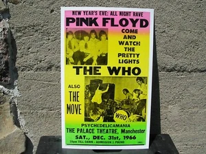  Pink Floyd and The Who 1966 Palace Theatre, Manchester 14x22 New - Picture 1 of 2