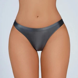 Women's Oil Shiny Glossy Panties Bikini Briefs Knickers Thong G-string Underwear - Picture 1 of 38