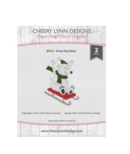 NEU - Fröhliche Lynn Designs - B910 Schneetagsbär - Papierhandwerk stirbt - Bild 1 von 4