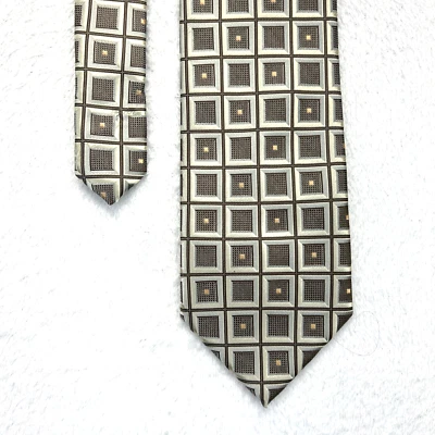 "Corbata Bergamo New York X-Long diseño bronce plateado para hombre 3,5x65"" 100 % poliéster" Foto 1 de 4