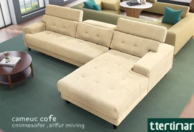 Juego de sofá seccional moderno de tela de microfibra de 2 piezas S2158M (opciones personalizadas) Foto 1 de 4