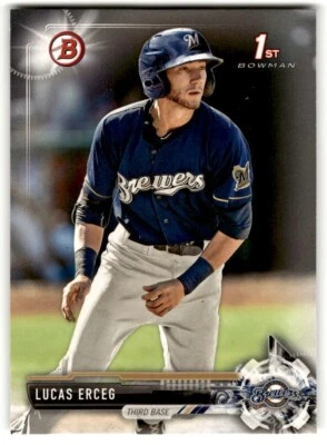 2017 Bowman Prospects Lucas Erceg #BP7 Milwaukee Brewers - Image 1 of 2