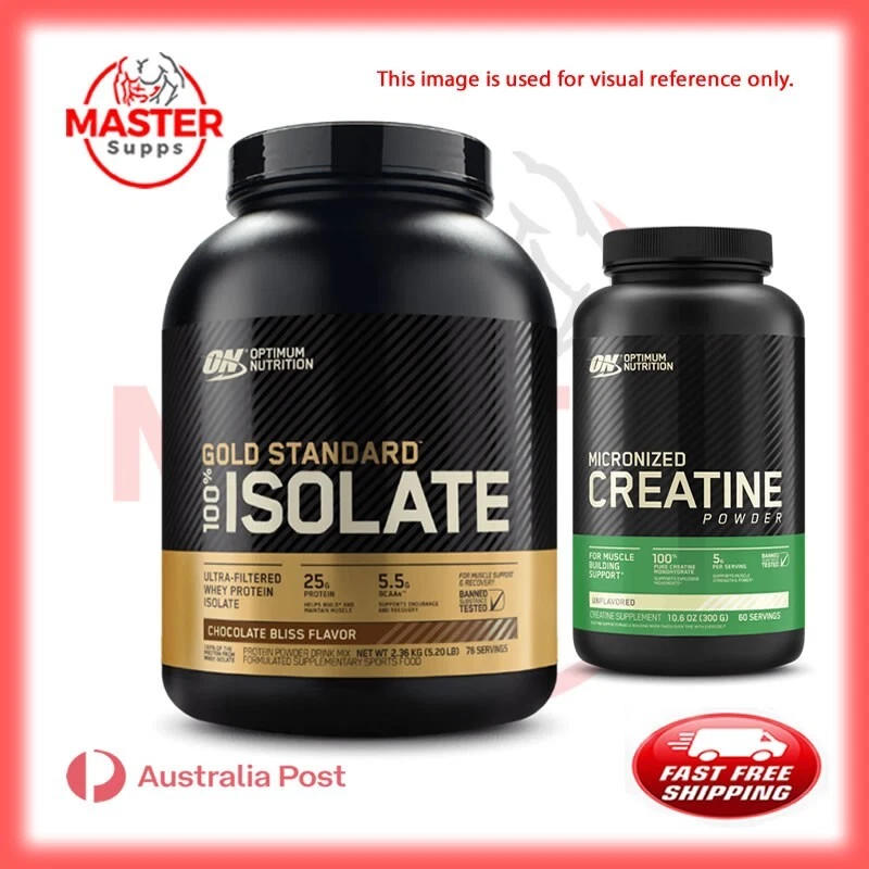 OPTIMUM NUTRITION GOLD STANDARD 100% ISOLATE  WHEY + Creatine 300g 60 Serves - image 1 of 1