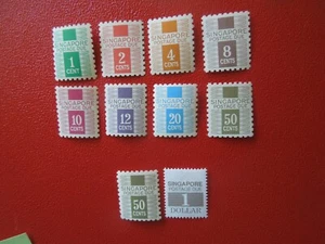 G 6097 MALAYA SINGAPORE POSTAGE DUE D1 -D8 + EXTRA MNH - Picture 1 of 2