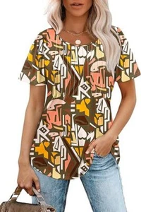 Summer Tops, Casual Shirts, and More-Stylish Women's Blouse with Short Sleeves - Picture 1 of 21