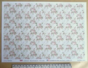 Carta Da Parati – Floreale – Scala 1/12 – Foglio A4 (297 X 210Mm) - Foto 1 di 2