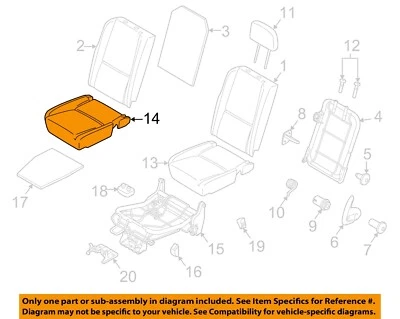福特原始设备制造商 10-13 Transit 连接座垫 9T1Z1763840B — 第 1/2 张图片