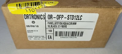 Ortronics OptiMo OFP-STD12LC Multimode 12 Fiber 6 Port Panel OM4 Ceramic Sleave - Image 1 of 4