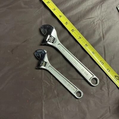 Juego de llaves de media luna ajustables NOS Armstrong USA 28508 8 pulgadas y 28606 6 pulgadas Foto 1 de 4