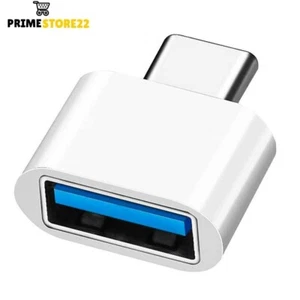 ADATTATORE DA USB 3.0 FEMMINA A TIPO C MASCHIO OTG PER LAPTOP SMARTPHONE BIANCO - Imagen 1 de 6