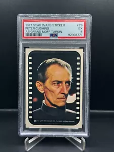 1977 Topps Star Wars Stickers Peter Cushing as Grand Moff Tarkin #28 PSA 5 - Picture 1 of 2