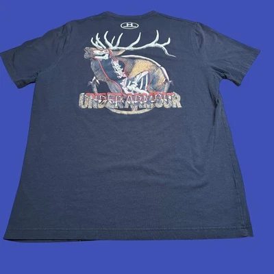 Camiseta suelta Under Armour HeatGear para hombre manga corta ciervos caza talla mediana Foto 1 de 4