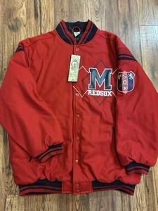 Chaqueta Letterman Para Hombre Memphis Medias Rojas Negra Liga de Béisbol Nueva Talla 3XL - Imagen 1 de 9