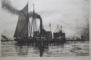 HENRY FARRER - THE TOW - Radierung um 1881 - Bild 1 von 5