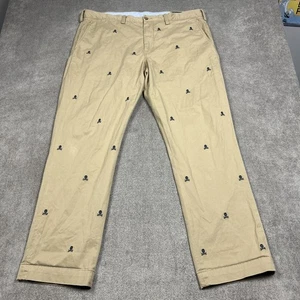 Pantalones chinos Polo Ralph Lauren para hombre 38 x 30 caqui calavera y huesos cruzados bordados - Imagen 1 de 9