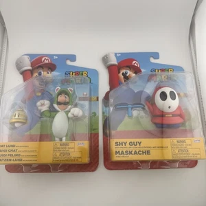 Nintendo Super Mario Cat Luigiwith Super Bell / Shy Guy Fig.  4" Sammlerstück Neu in OVP - Bild 1 von 10