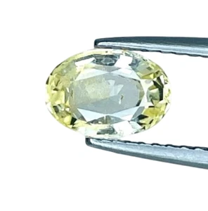 1.41CTS Yellow natural sapphire oval cut loose gemstones see video - Picture 1 of 3