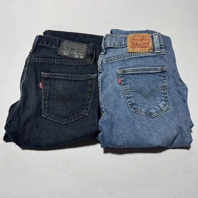 Lote de 2 Jeans Levis 511 Para Hombre 29x30 Calce Ajustado Pierna Recta Denim Algodón Patinador Foto 1 de 4