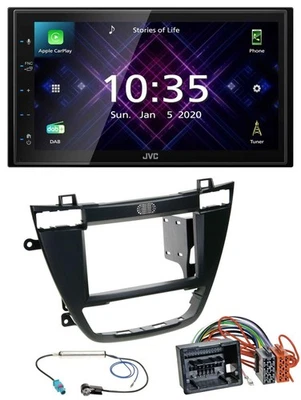 JVC DAB 2DIN MP3 Bluetooth USB Autoradio für Opel Insignia 08-13 schwarz - Bild 1 von 4